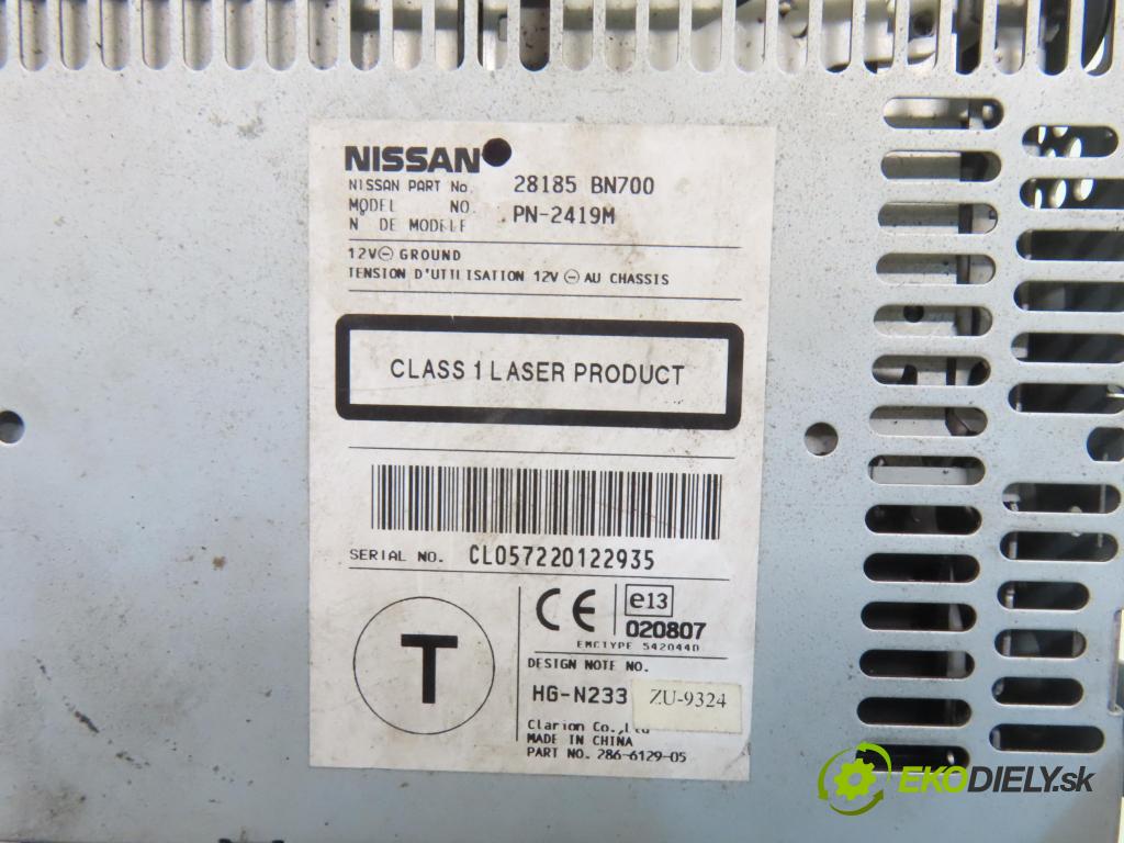 NISSAN ALMERA II (N16) SEDAN 2003 77,00 1.5 - GA15DE 1498,00 měnič CD 28185BN700