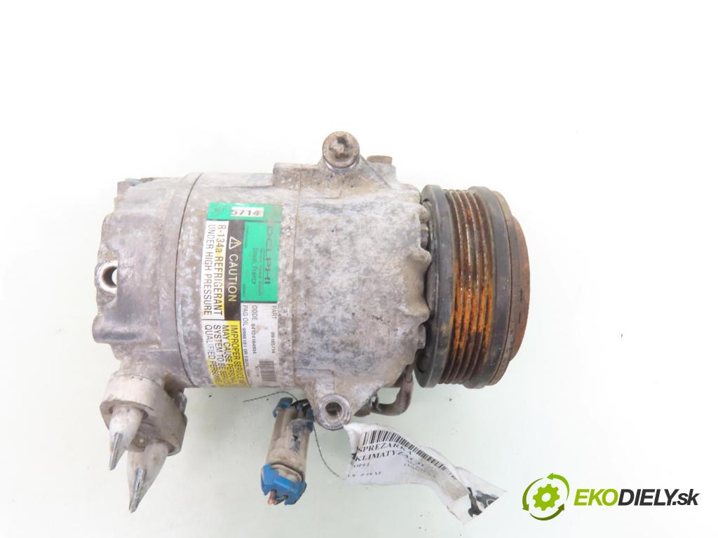 OPEL MERIVA A nadwozie wielkoprzestrzenne (MPV) (X03) MINIVAN 2004 92,00 1.8 - Z 18 XE 1796,00 KOMPRESOR: klimatizácie 09165714 (Kompresor klimatizácie)