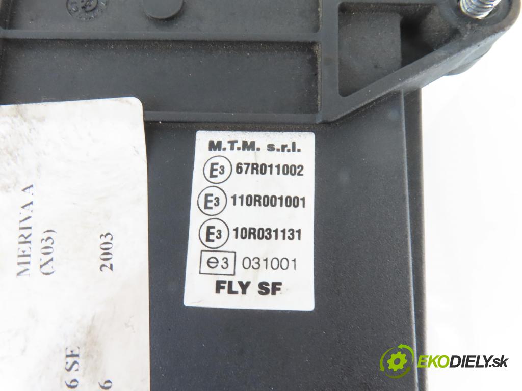 OPEL MERIVA A nadwozie wielkoprzestrzenne (MPV) (X03) MINIVAN 2003 64,00 1.6 - Z 16 SE 1598,00 Riadiaca jednotka LPG 67R011002