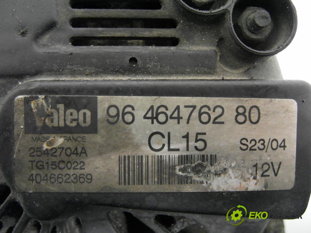 CITROEN C3 I (FC_) HB 2004 50,00 1.4 HDi - 8HX (DV4TD) 1398,00 Alternátor 9646476280 ; 2542704A ; TG15C022 (Alternátor)
