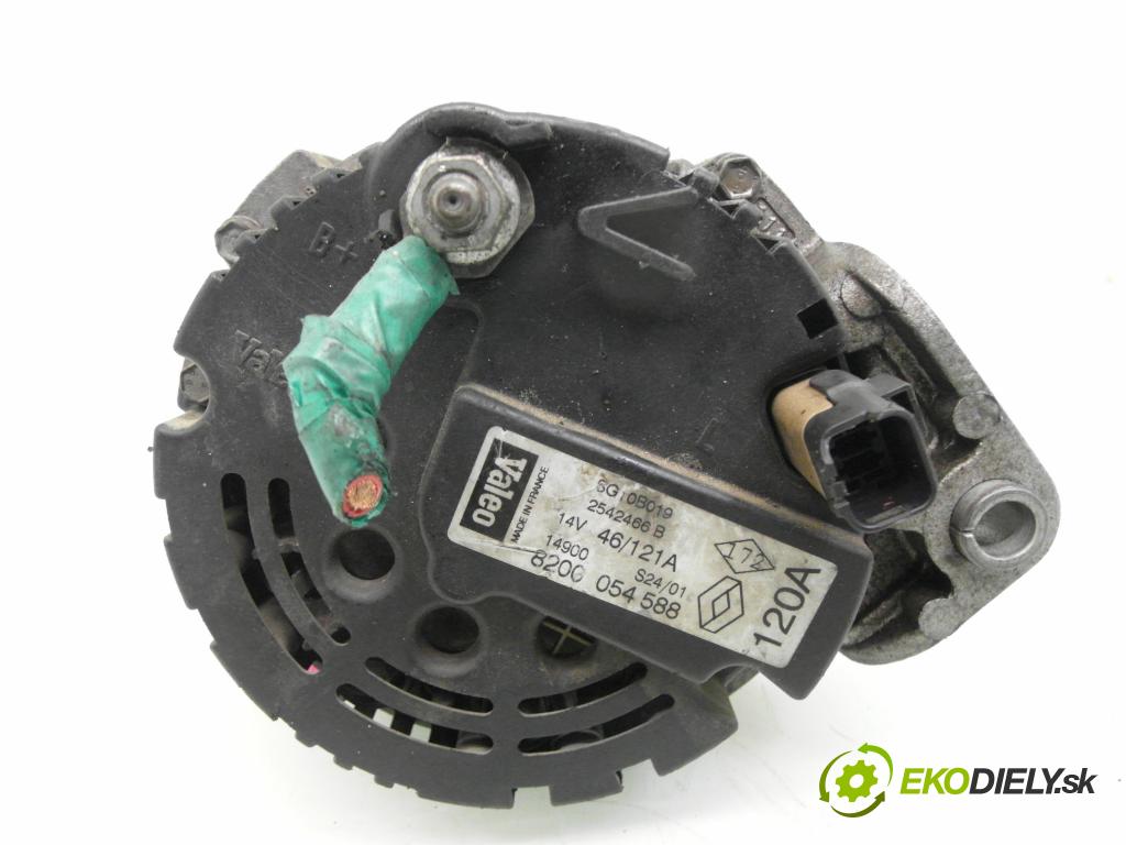 RENAULT SCENIC I (JA0/1_) MINIVAN 2000 75,00 1.9 dCi 102 - F9Q 732 1870,00 Alternátor 8200054588 ; SG10B019 ; 2542466B (Alternátor)