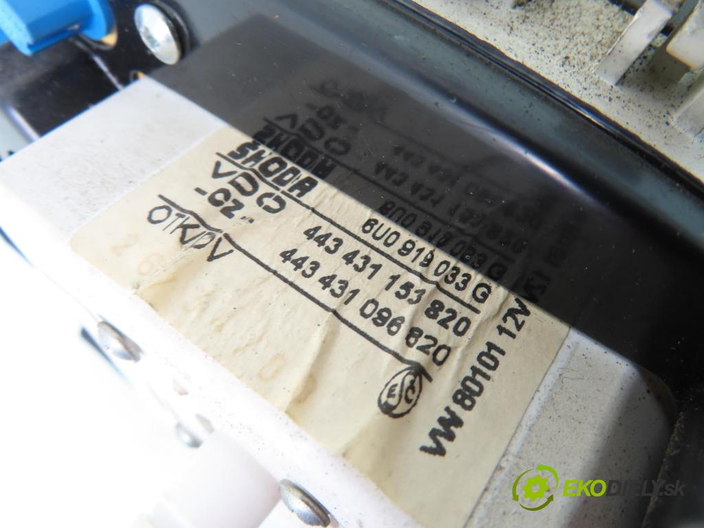 SKODA FELICIA II (6U1) HB 2000 50,00 1.3 - AMH 1289,00 Prístrojovka na ODKAZ: 6U0919033G ; 443431153820 ; 443431096820