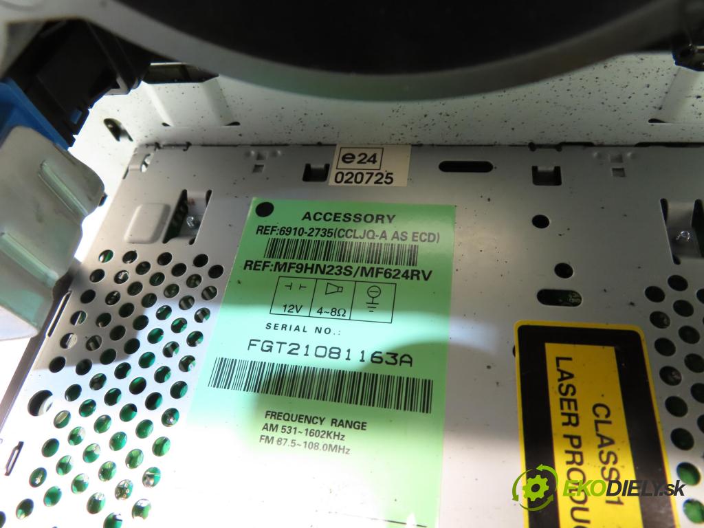 HONDA JAZZ II (GD_, GE3, GE2) HB 2005 57,00 1.2 i-DSI (GD5, GE2) - L12A1 1243,00 RADIO CD 39100SAAG132N5 ; 69102735