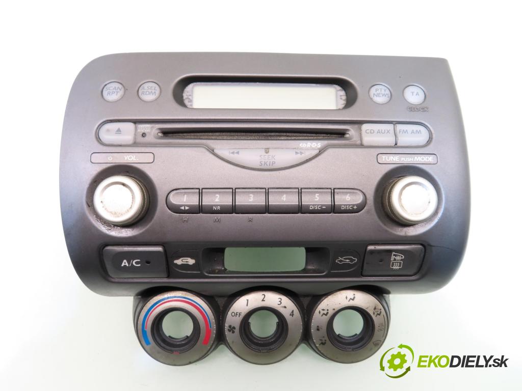 HONDA JAZZ II (GD_, GE3, GE2) HB 2005 57,00 1.2 i-DSI (GD5, GE2) - L12A1 1243,00 RADIO CD 39100SAAG132N5 ; 69102735