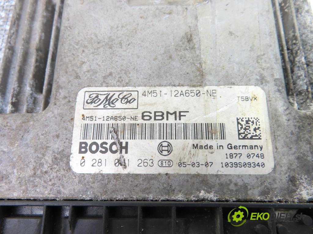 FORD FOCUS II (DA_, HCP) HB 2005 80,00 1.6 TDCi - G8DA 1560,00 Riadiaca jednotka Motor 4M5112A650NE ; 0281011263
