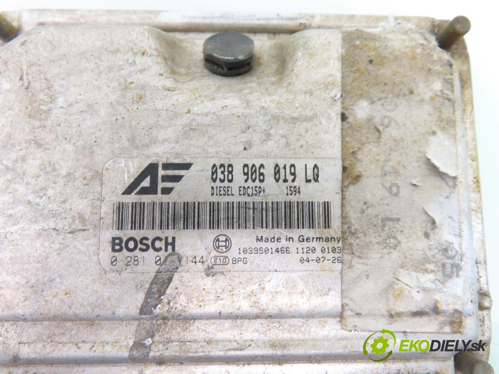 SEAT ALHAMBRA (7V8, 7V9) MINIVAN 2004 85,00 1.9 TDI - AUY 1896,00 Riadiaca jednotka Motor 038906019LQ ; 0281011144