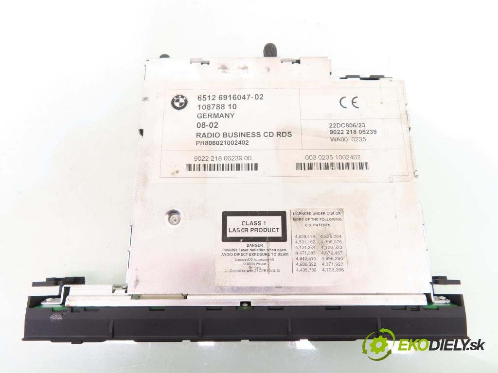 BMW 3 Compact (E46) COMPACT 2002 110,00 320 td - M47 D20 (204D4) 1995,00 RADIO CD 691604702