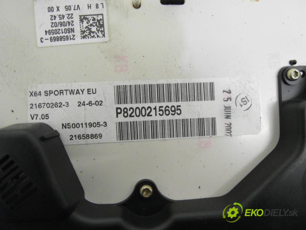 RENAULT SCENIC I (JA0/1_) MINIVAN 2002 79,00 1.6 - K4M 700 1598,00 spinačka / imobilizéra IMMO / Riadiaca jednotka 8200214973 ; P8200215695 ; 8200029342B