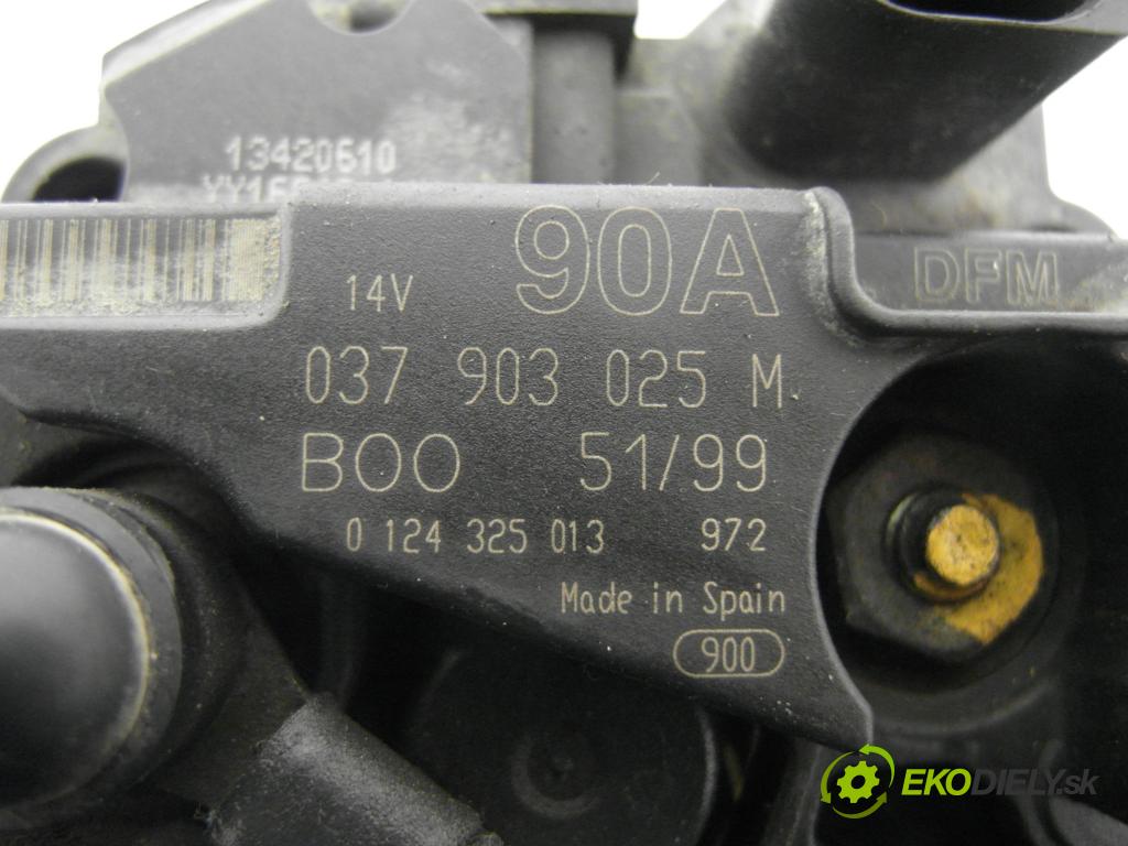 SEAT CORDOBA (6K2) SEDAN 2000 55,00 1.4 16V - APE 1390,00 Alternátor 037903025M ; 0124325013 (Alternátor)