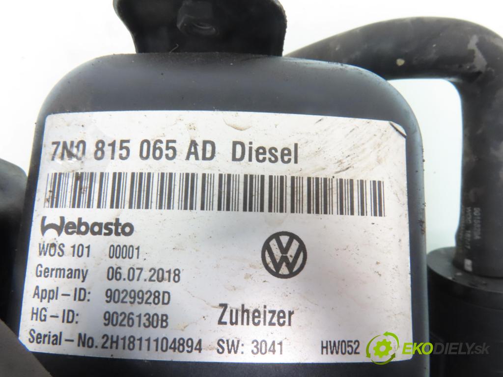 SEAT ALHAMBRA (710, 711) MINIVAN 2018 135,00 2.0 TDI - DFMA 1968,00 Webasto 7N0815065AD ; 9026130B (Webasto (nezávislé kúrenie))