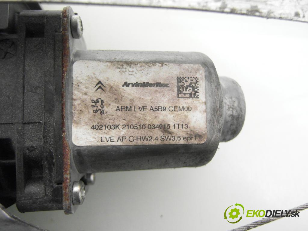 PEUGEOT PARTNER Skrzynia FURGON 2008 66,00 1.6 HDi 16V - 9HX (DV6AUTED4) 1560,00 Mechanizmus okien 9672946680 ; 402103K ; 430092C0