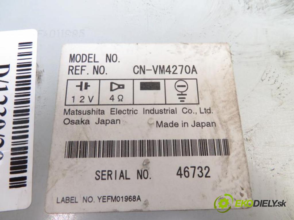 MAZDA 6 Station Wagon (GY) KOMBI 2003 100,00 2.0 DI 136 - RF5C 1998,00 čítač navigácie CNVM4270A (Elektrosúčasti ostatné)