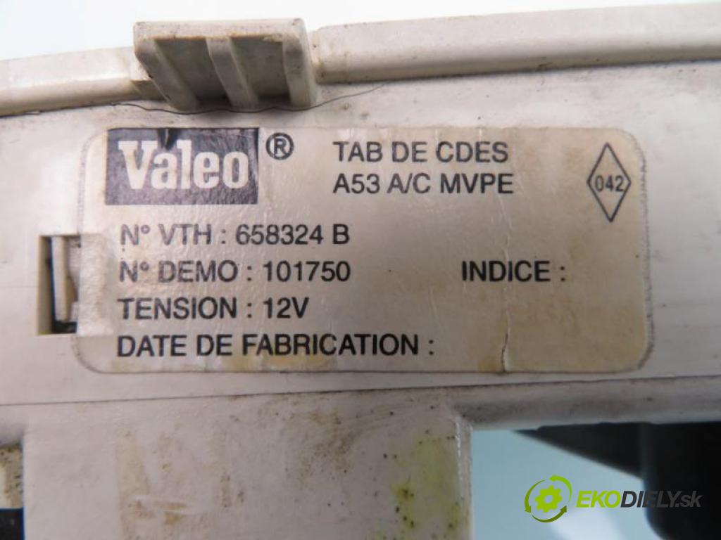 RENAULT MEGANE Scenic (JA0/1_) MINIVAN 1998 66,00 1.6 e (JA0F) - K7M 703 1598,00 Panel kúrenia KLIMATIZACE: 658324B