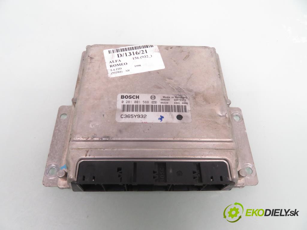 ALFA ROMEO 156 (932_) HB 1998 100,00 2.4 JTD (932B1) - AR 32501 2387,00 řídící jednotka motora 0281001588; C365Y932; 0 281 001 588