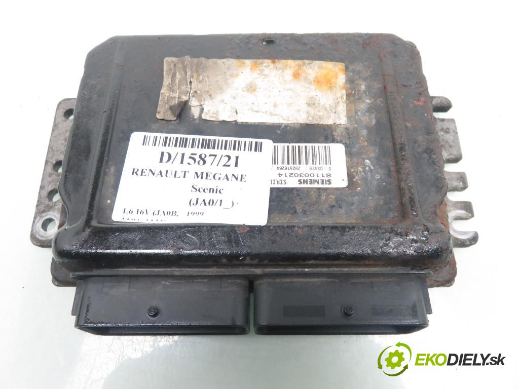 RENAULT MEGANE Scenic (JA0/1_) MINIVAN 1999 79,00 1.6 16V (JA0B, JA04, JA11) - K4M 708 1598,00 řídící jednotka motora S110030214C; 8200026138; 7700110471