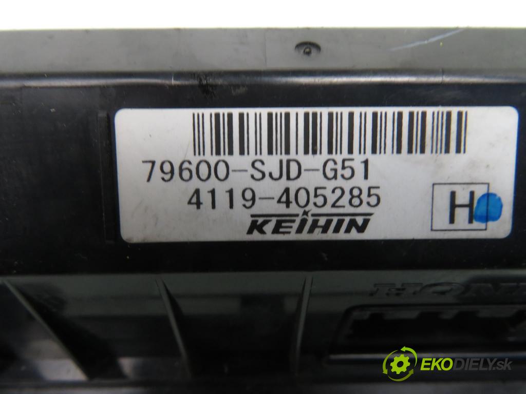 HONDA FR-V (BE) MINIVAN 2005 92,00 1.7 (BE1) - D17A2 1668,00 Panel kúrenia KLIMATRONIK 79600SJDG51; 4119405285
