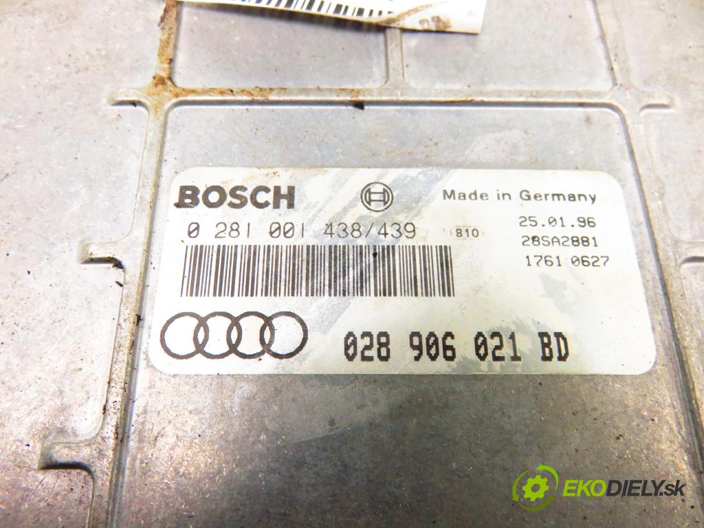 AUDI A4 (8D2, B5) SEDAN 1996 66,00 1.9 TDI - 1Z 1896,00 řídící jednotka motora 028906021BD; 0281001438