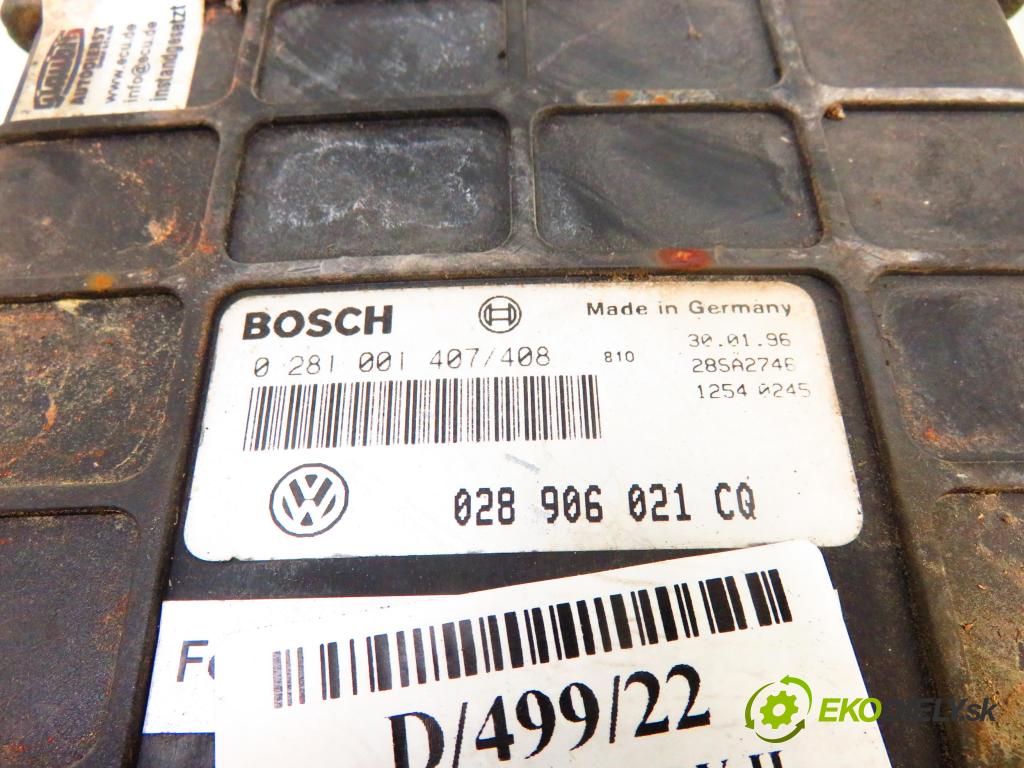VW CADDY II Furgon (9K9A) FURGON 1996 47,00 1.9 SDI - AEY 1896,00 řídící jednotka motora 028906021CQ; 0281001407