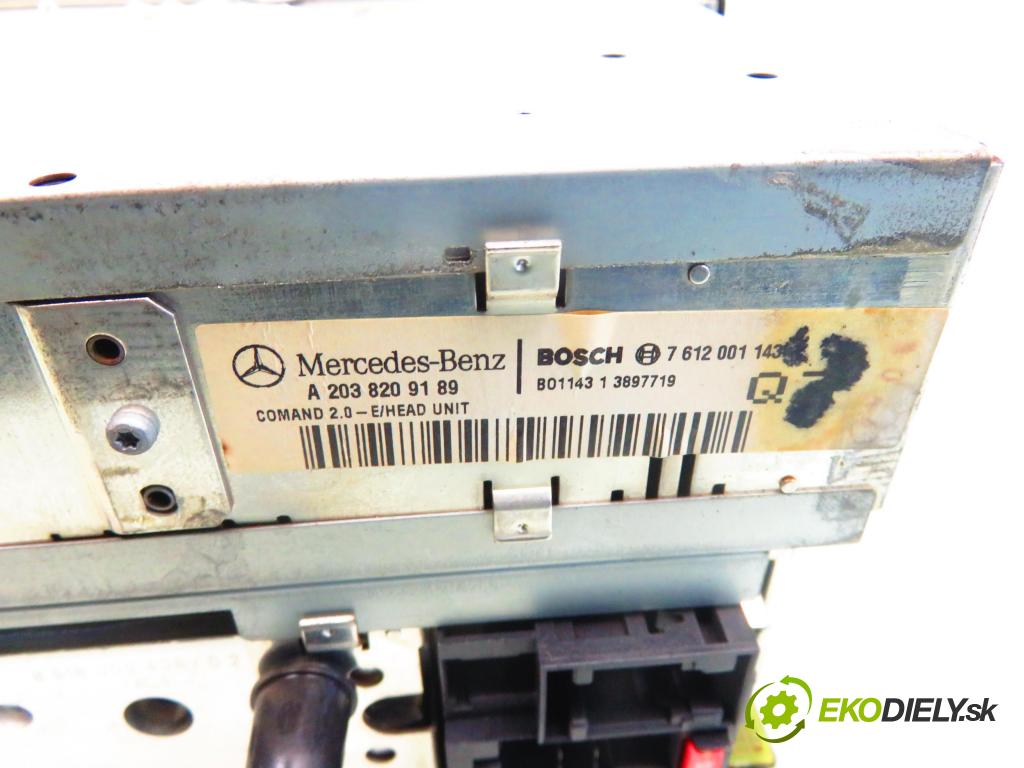 MERCEDES-BENZ KLASA C (W203) SEDAN 2000 95,00 C 180 (203.035) - M 111.951 1998,00 RADIO CD A2038209189; 7612001143