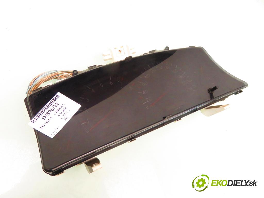 TOYOTA COROLLA kombi (_E12_) KOMBI 2002 81,00 1.6 VVT-i (ZZE121_) - 3ZZ-FE 1598,00 Prístrojovka elektrický 838001H300 ; 2574109160