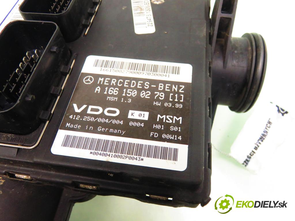 MERCEDES-BENZ KLASA A (W168) HB 1999 60,00 1.4 A 140 82 - M 166.940 1397,00 Riadiaca jednotka Motor A1661500279 ; A1661404800