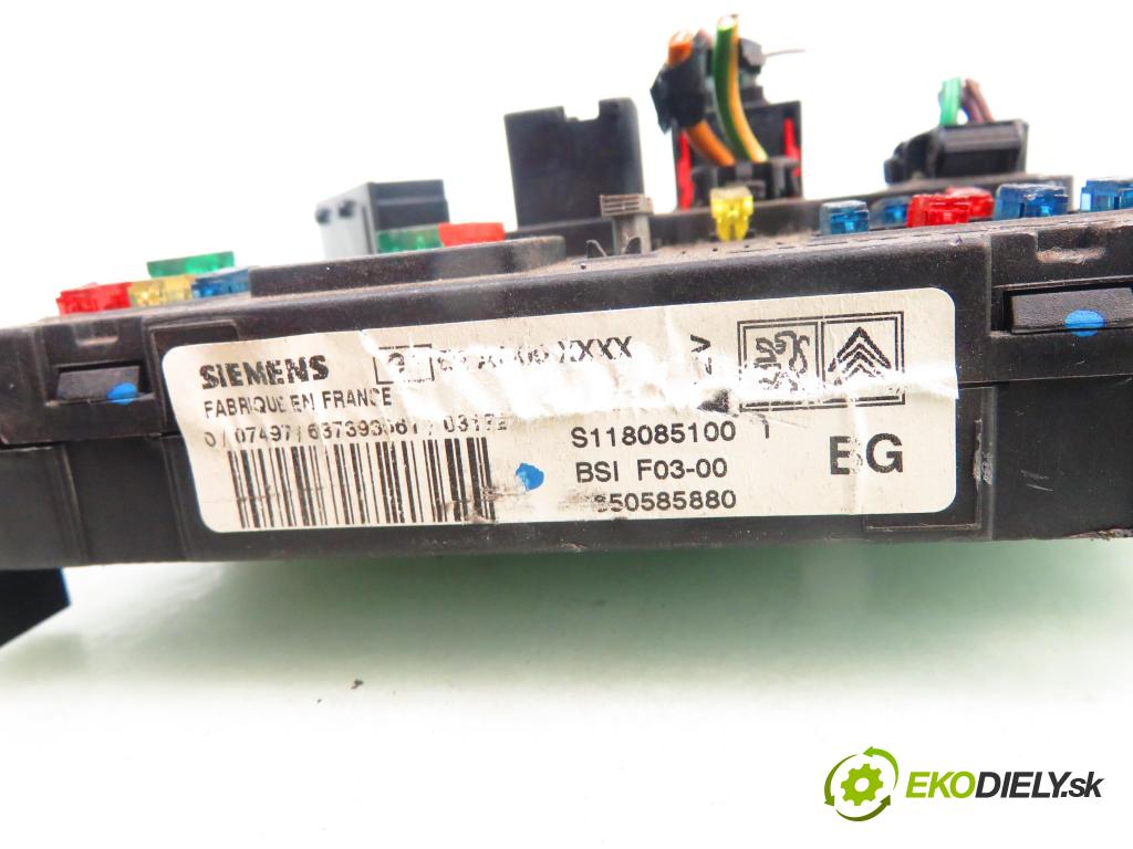 CITROEN C3 I (FC_) HB 2003 44,00 1.1 i - HFX (TU1A) 1124,00 MODUL BSI S118085100; 9650585880