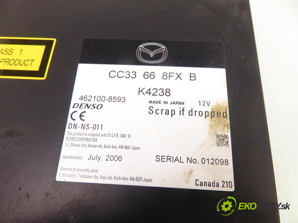 MAZDA 5 (CR19) MINIVAN 2006 105,00 2.0 MZR-CD 143 - RF7J 1998,00 čítač navigácie CC33668FXB; 4621008593 (Ostatné)