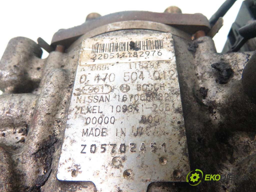 NISSAN ALMERA II Hatchback (N16) HB 2001 81,00 2.2 Di - YD22DDT 2184,00 Pumpa vstrekovacia 0470504012; 1093412051; 0281001827 (Vstrekovacie čerpadlá)