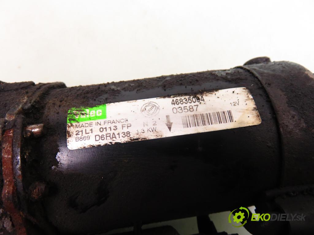 FIAT SIENA (178_) / ALBEA HB 2002 67,00 1.6 16V - 182 B6.000 1596,00 Štartér D6RA138; 46835094 (Štartéry)
