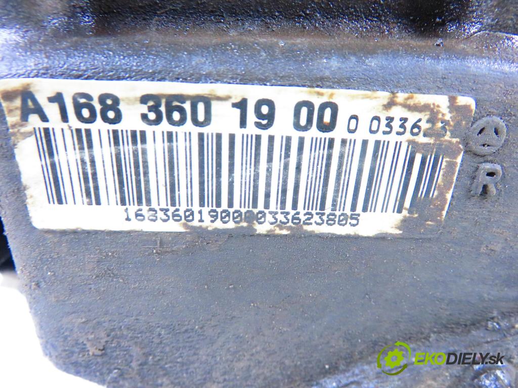 MERCEDES-BENZ KLASA A (W168) HB 2000 66,00 1.7 CDI 90 1689,00 Prevodovka MANUALNA A1683601900