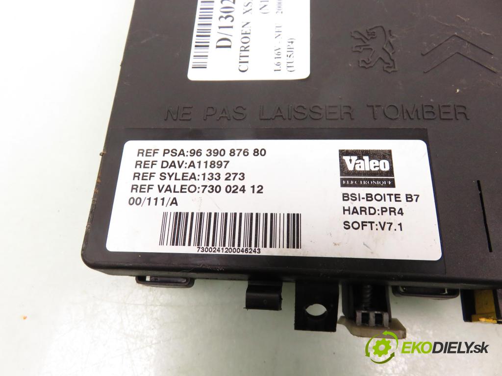 CITROEN XSARA (N1) HB 2000 80,00 1.6 16V 109 - NFU 1587,00 MODUL BSI 9639087680; 73002412