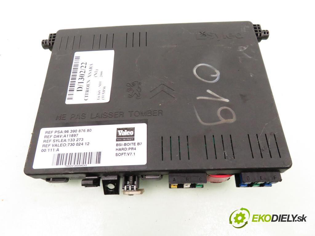 CITROEN XSARA (N1) HB 2000 80,00 1.6 16V 109 - NFU 1587,00 MODUL BSI 9639087680; 73002412
