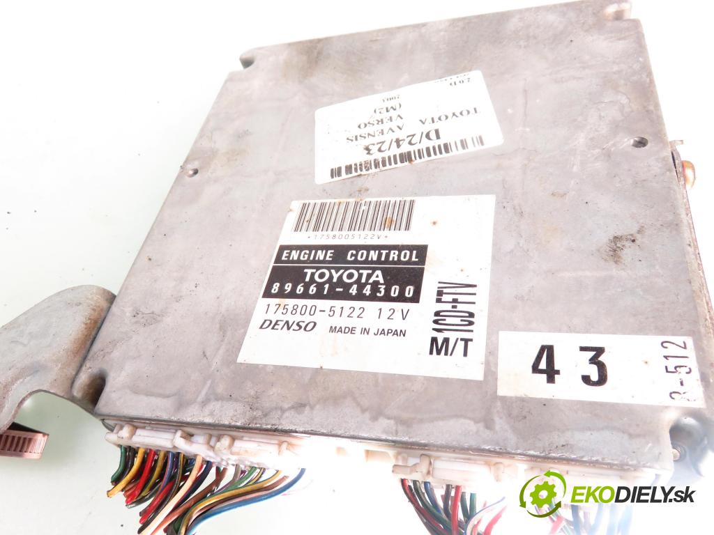 TOYOTA AVENSIS VERSO (_M2_) MINIVAN 2003 85,00 2.0 D (CLM20_) - 1CD-FTV 1995,00 řídící jednotka motora 8966144300; 1758005122