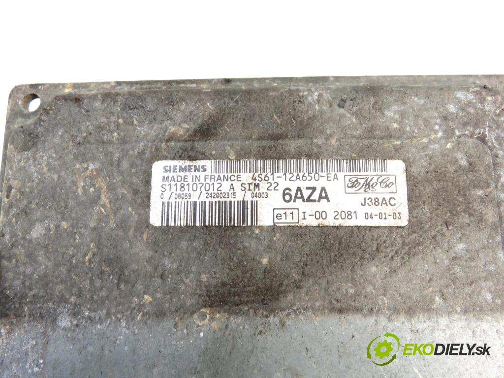 FORD FUSION (JU_) MINIVAN 2004 59,00 1.4 - FXJA 1388,00 řídící jednotka motora S118107012; 4S6112A650EA; S118325001
