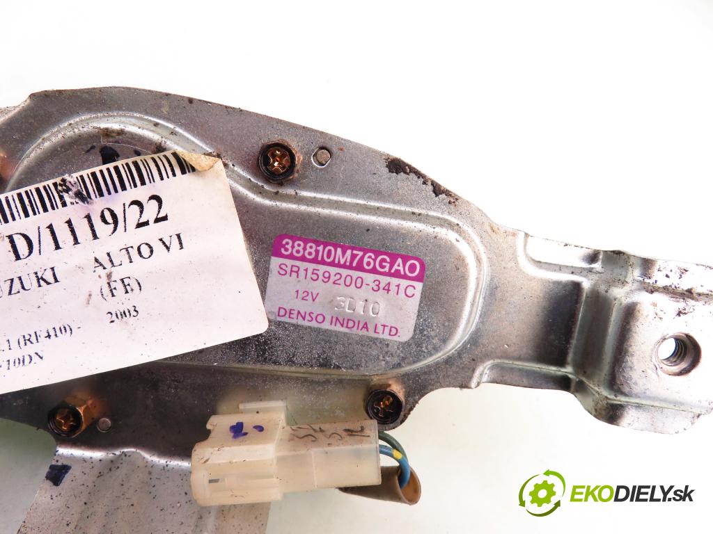 SUZUKI ALTO (FF) HB 2003 46,00 1.1 (RF410) - F10DN 1061,00 Motorček stierače ZADNÉ: 38810M76GA0; SR159200341C