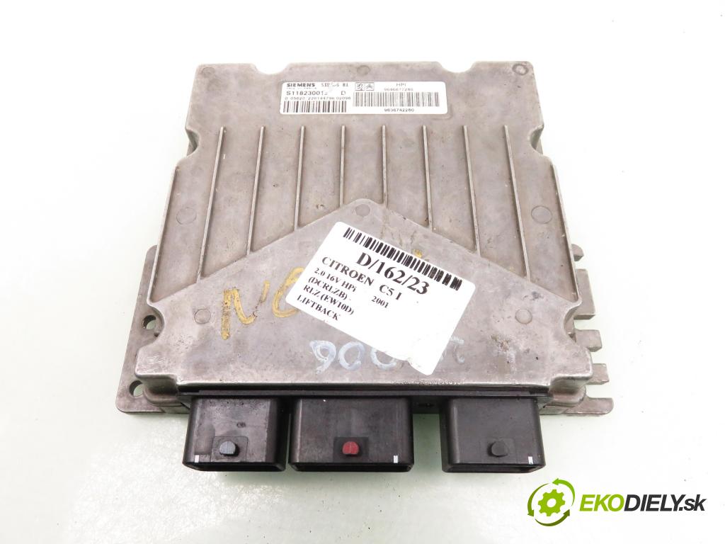 CITROEN C5 I (DC_) LIFTBACK 2001 103,00 2.0 16V HPi (DCRLZB) - RLZ (EW10D) 1997,00 řídící jednotka motora S118230012D; 9646677280; 9636742280