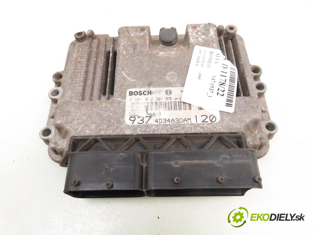 ALFA ROMEO 147 (937_) HB 2005 88,00 1.9 JTDM 8V (937.AXD1A, 937.AXU1A, 937.BXU1A) - 93 1910,00 řídící jednotka motora 0281012301; 55200669