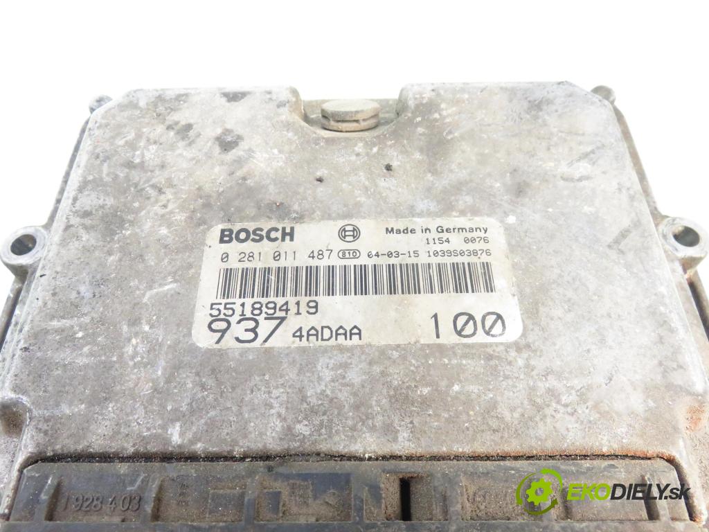 ALFA ROMEO 147 (937_) HB 2004 85,00 1.9 JTD 8V - 937 A2.000 1910,00 řídící jednotka motora 0281011487 ; 55189419