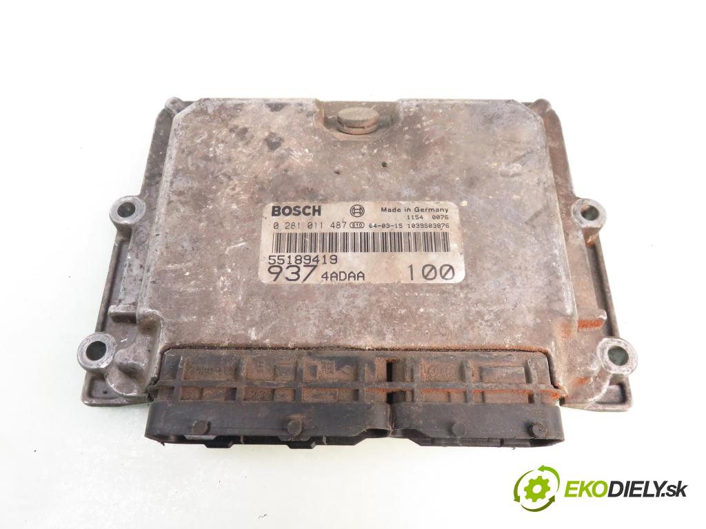 ALFA ROMEO 147 (937_) HB 2004 85,00 1.9 JTD 8V - 937 A2.000 1910,00 řídící jednotka motora 0281011487 ; 55189419