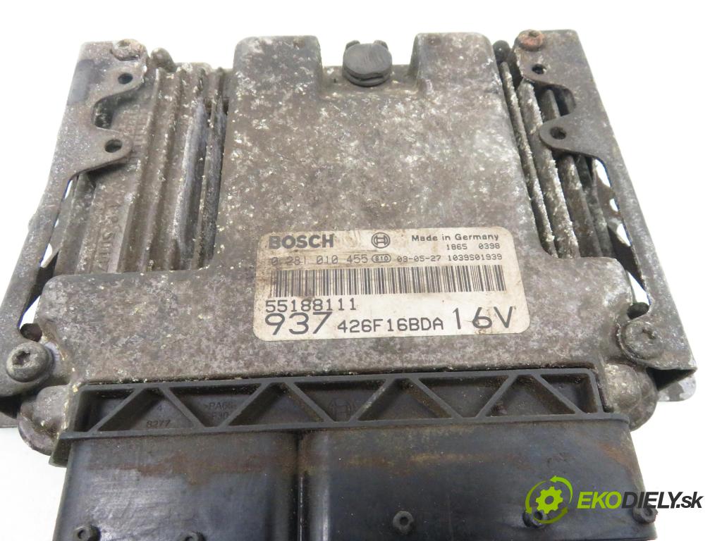 ALFA ROMEO 147 (937_) HB 2003 103,00 1.9 JTD Multijet 140 - 192 A5.000 1910,00 řídící jednotka motora 0281010455 ; 55188111