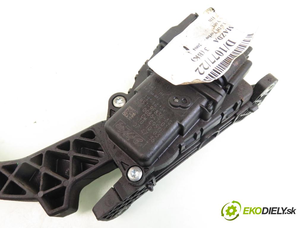 MAZDA 3 (BK) HB 2004 80,00 1.6 DI Turbo 109 - Y601 (PSA) 1560,00 Potenciometer plynového pedálu 4M519F836AG ; 6PV00864101 (Pedále)