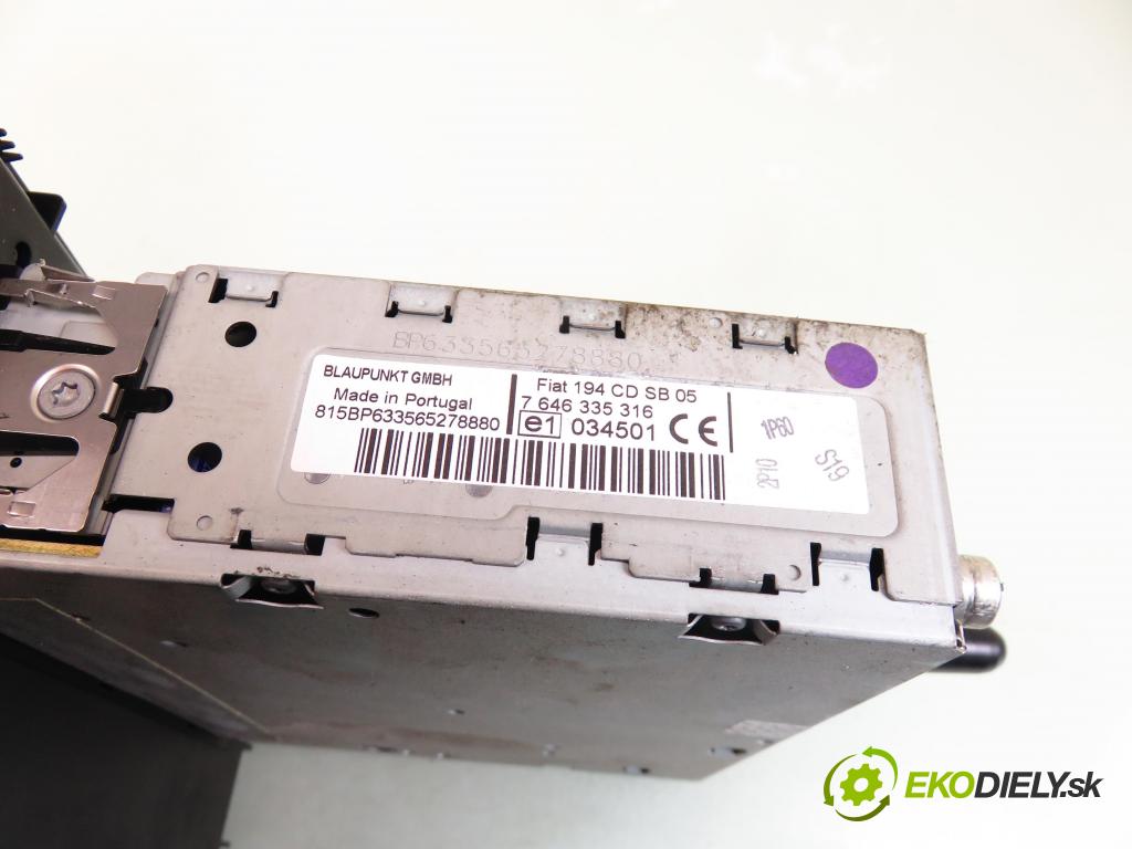 FIAT CROMA (194_) KOMBI 2006 110,00 1.9 D Multijet 150 - 939 A2.000 1910,00 RADIO CD 7646335316