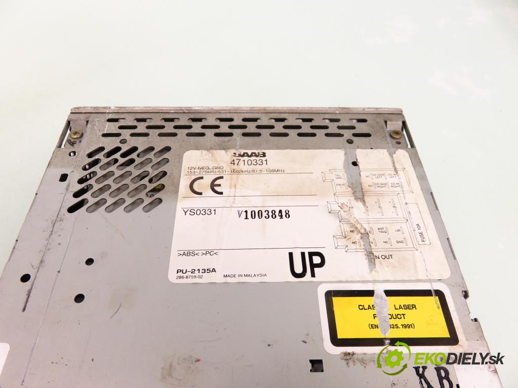 SAAB 9-3 (YS3D) HB 1998 96,00 2.0 i - B204I 1985,00 RADIO CD 4710331