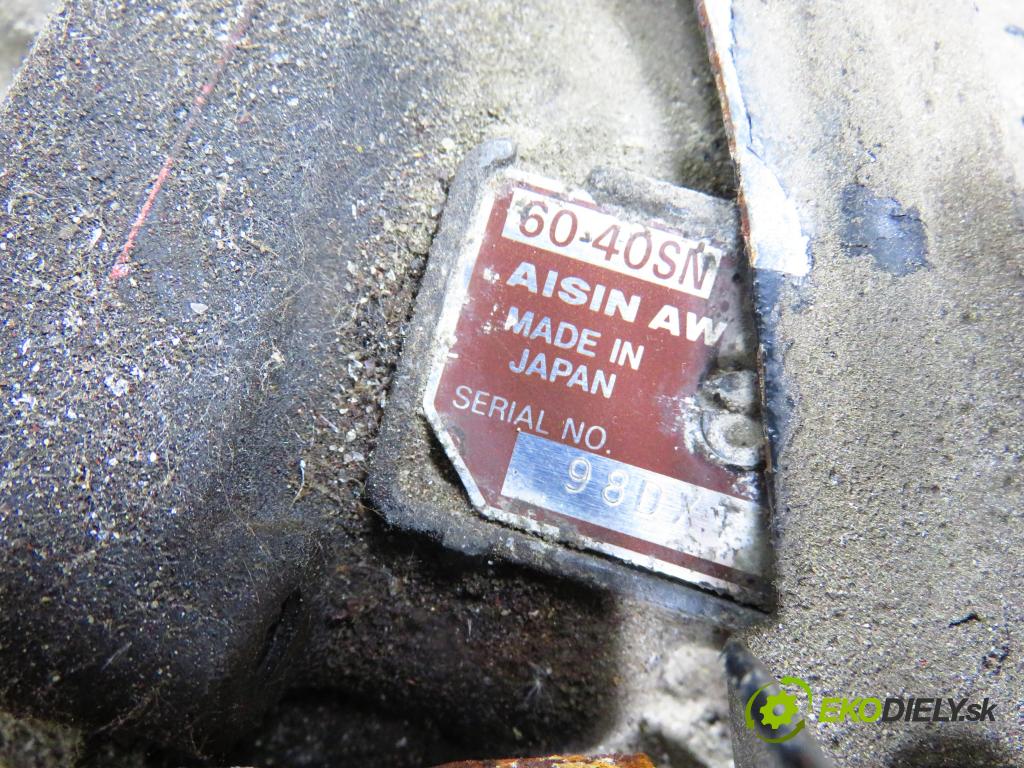 OPEL ASTRA G liftback (T98) HB 1998 66,00 1.4 16V - X 14 XE 1389,00 Prevodovka automatická 6040SN; 60A052; 3514360A010
