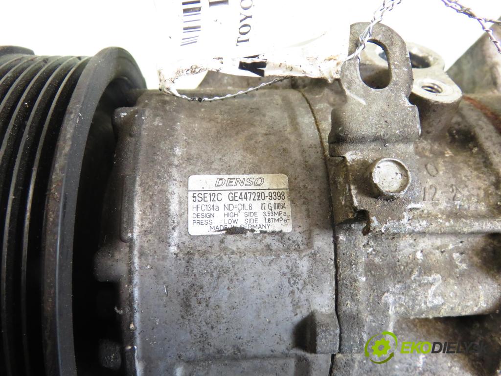 TOYOTA COROLLA Verso (ZER_, ZZE12_, R1_) MINIVAN 2005 2231,00 Kompresory klimatyzacji 2231,00 KOMPRESOR: klimatizace 4472209398 ; 5SE12C (Kompresory)