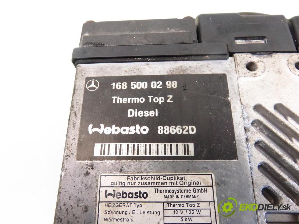 MERCEDES-BENZ KLASA A (W168) HB 2001 1689,00 Części 1689,00 Webasto 1685000298 (Webasto ohřívače)