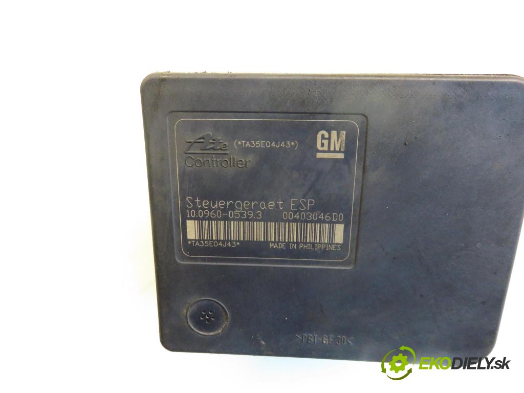 OPEL ASTRA H (A04) HB 2006 110,00 1.9 CDTI - Z 19 DTH 1910,00 Pumpa ABS 13213610; 10096005393 (Pumpy ABS)