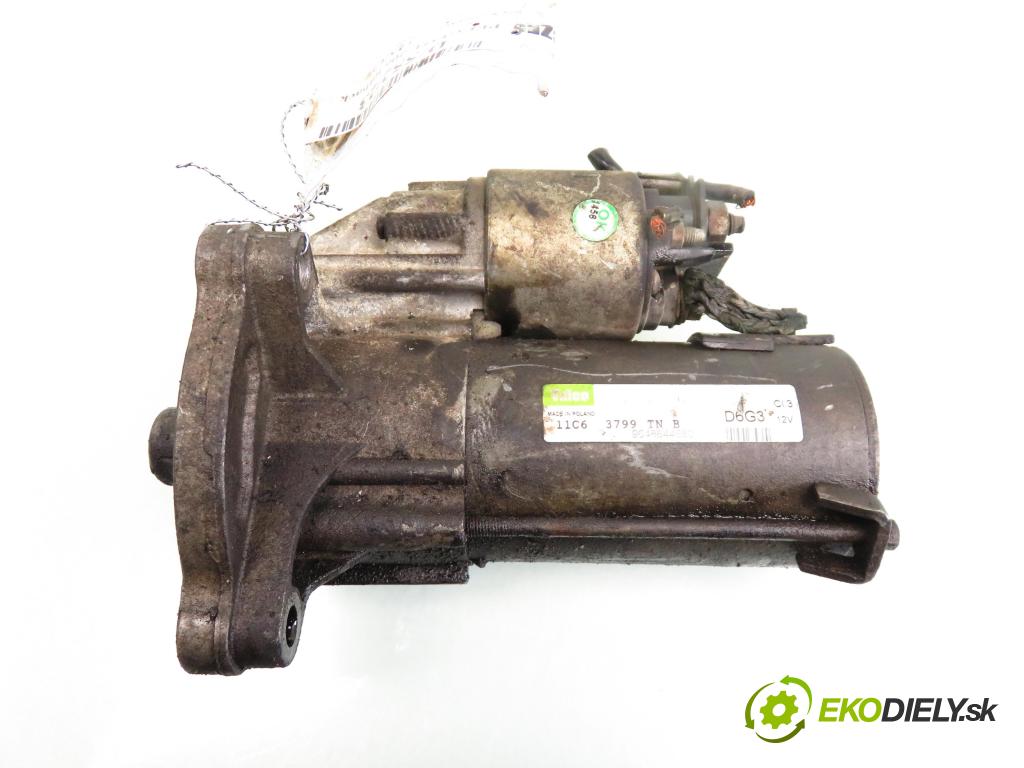 PEUGEOT 206 liftback (2A/C) HB 2006 55,00 1.4 75 - KFW 1360,00 Štartér D6G3; 9648644680 (Štartéry)