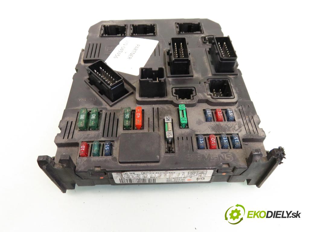 PEUGEOT PARTNER Skrzynia (5_, G_) FURGON 2003 66,00 2.0 HDi - RHY (DW10TD) 1997,00 MODUL BSI S118085120B ; 9650584780