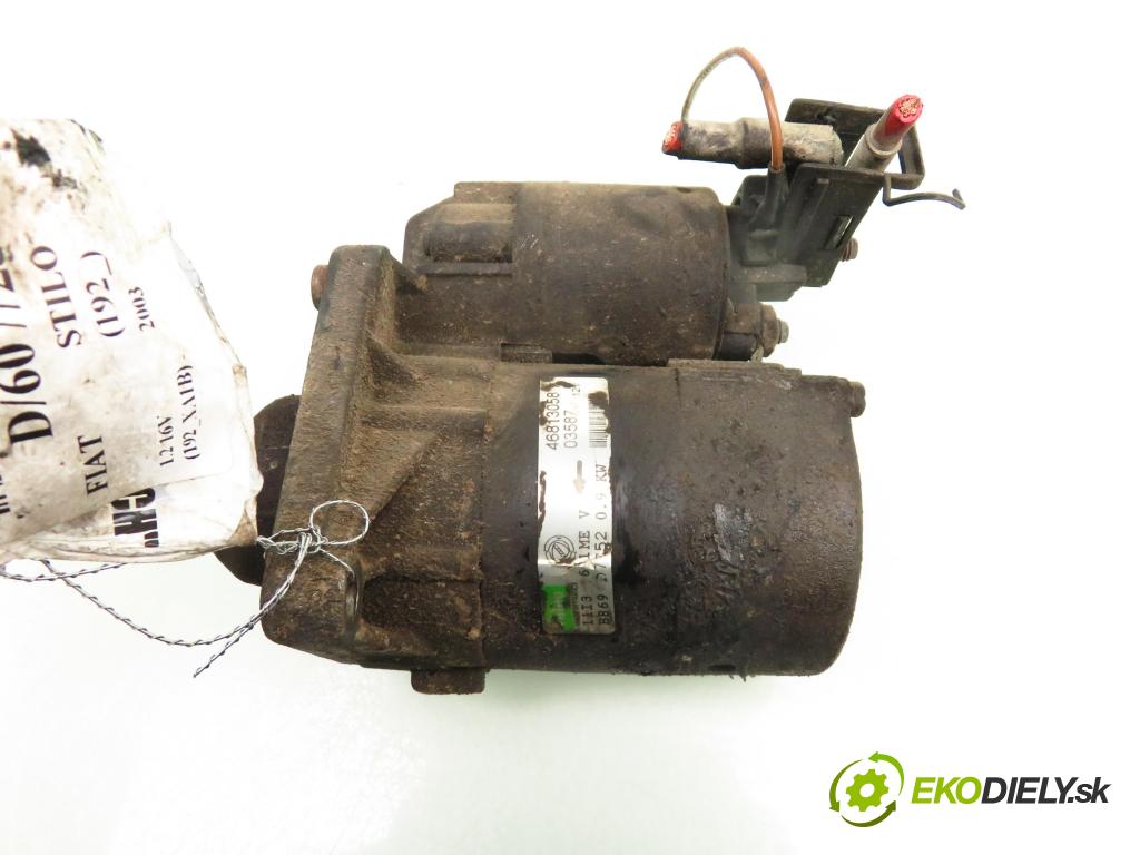 FIAT STILO (192_) HB 2003 59,00 1.2 16V 80 - 188 A5.000 1242,00 Štartér D7E52; 46813058 (Štartéry)